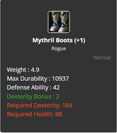 Mythril Boots +1