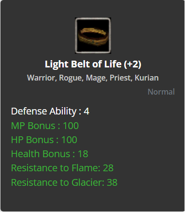 Light Belt of Life +2